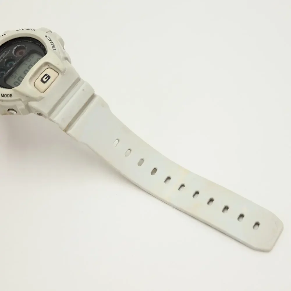 Casio G Shock DW-6900FS White 51mm Digital Watch Alarm Chrono w New Battery